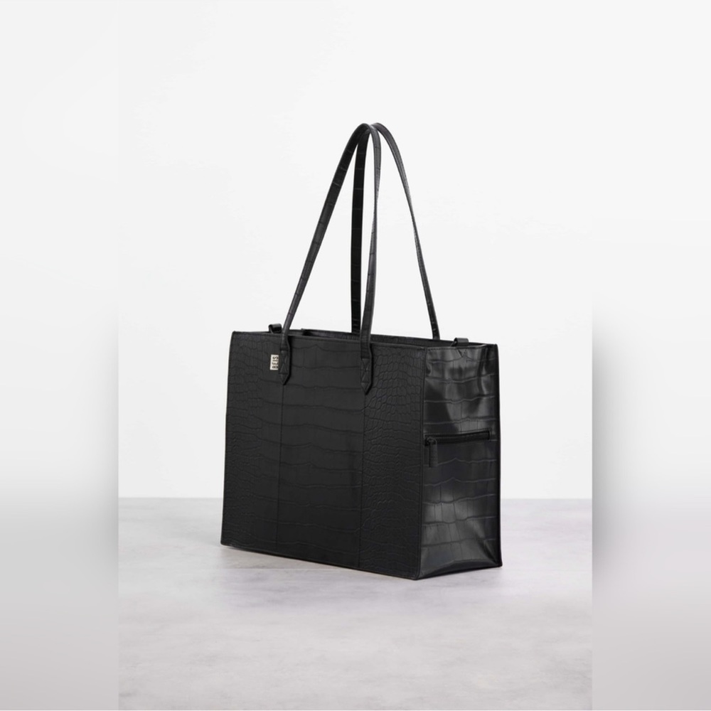 Beis Work Tote Black Croc